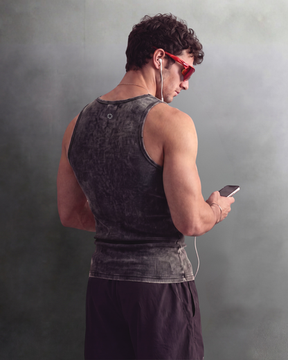 Premium Ultra-Soft Cotton Acid Wash Fitted Tank 2 Pack