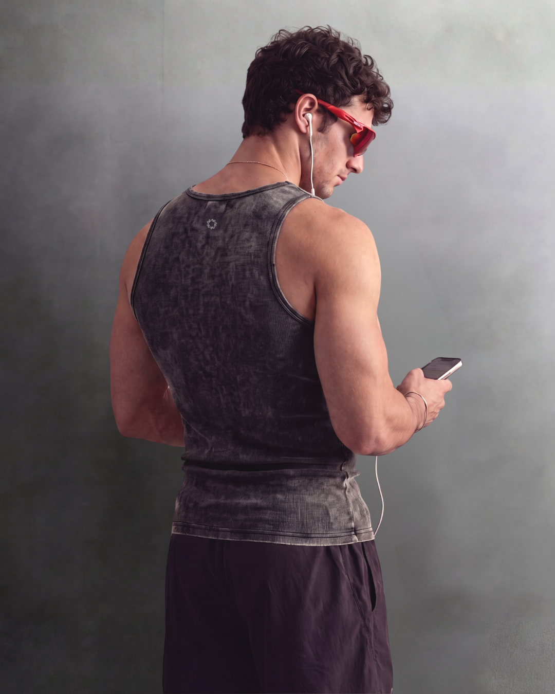 Premium Ultra-Soft Cotton Acid Wash Fitted Tank