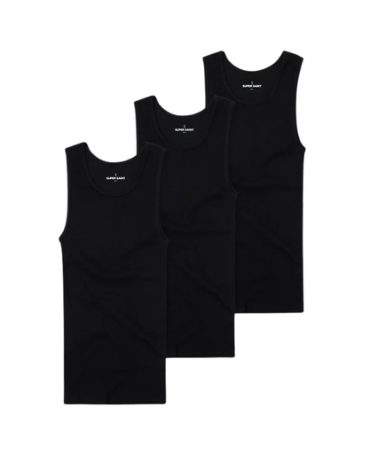 Premium Ultra-Soft Cotton Fitted Tank 3 Pack