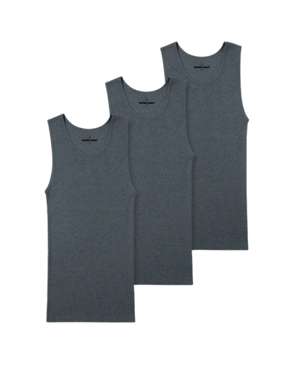 Premium Ultra-Soft Cotton Fitted Tank 3 Pack