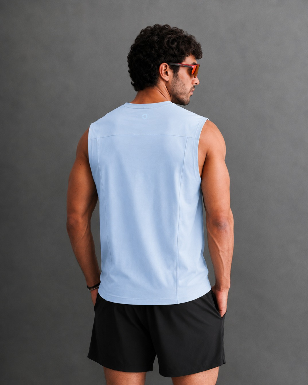 Blue Sleeveless Tank