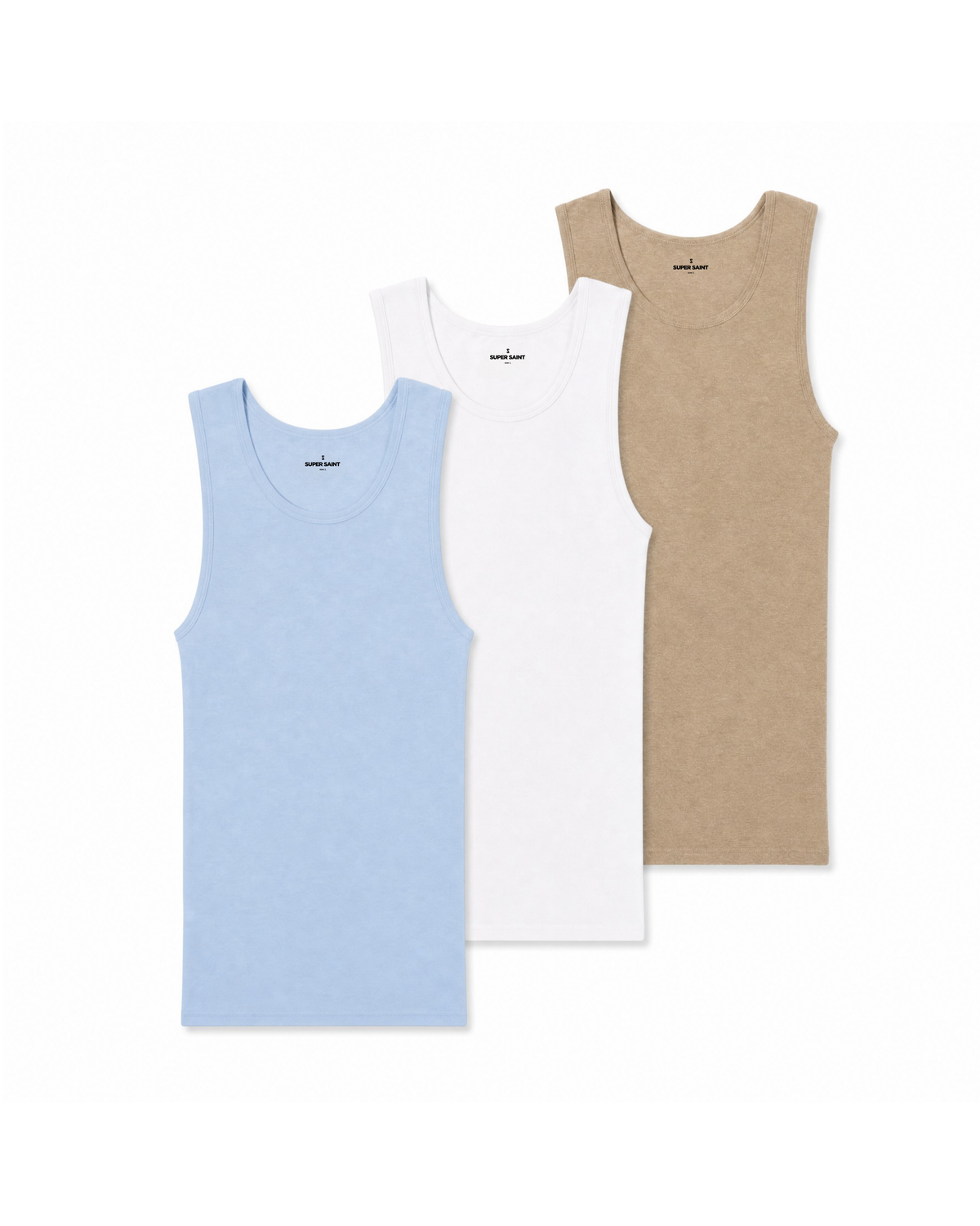 Premium Ultra-Soft Cotton Fitted Tank 3 Pack