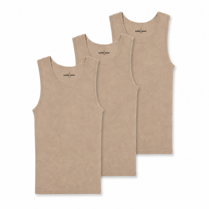 Premium Ultra-Soft Cotton Fitted Tank 3 Pack