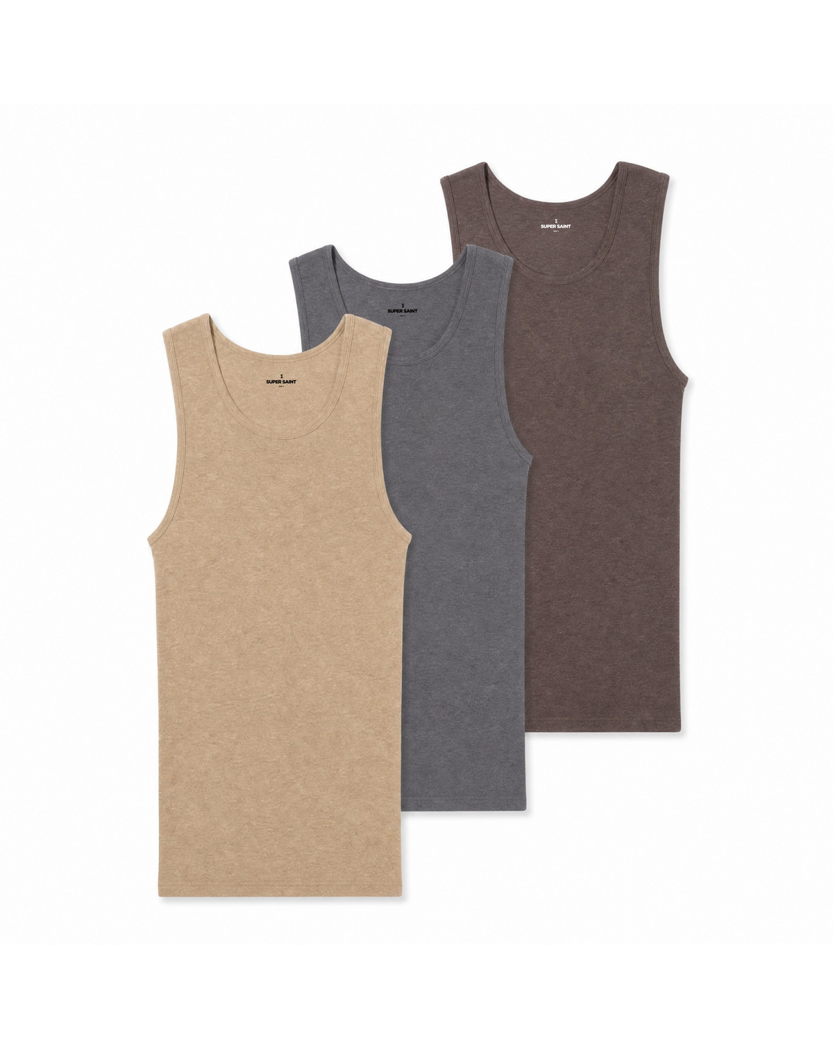 Premium Ultra-Soft Cotton Fitted Tank 3 Pack