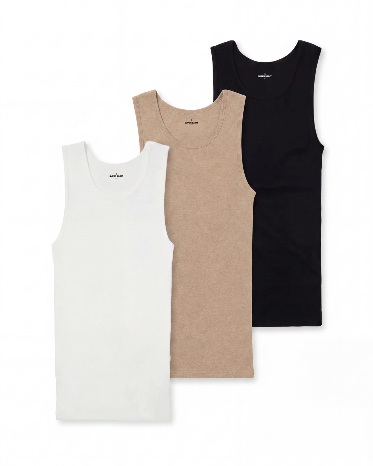 Premium Ultra-Soft Cotton Fitted Tank 3 Pack