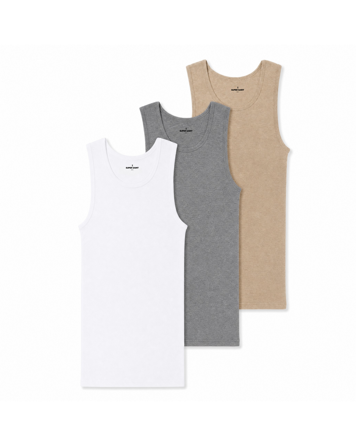 Premium Ultra-Soft Cotton Fitted Tank 3 Pack